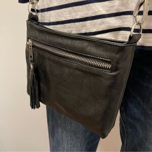 Small Black Leather Crossbody Bag
